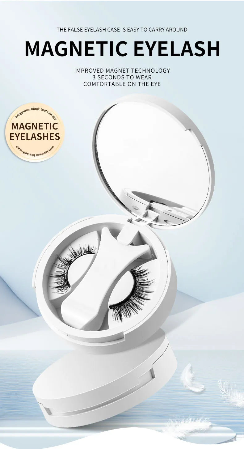 Magnetic False Eyelashes Integrated Storage Box Glue-free