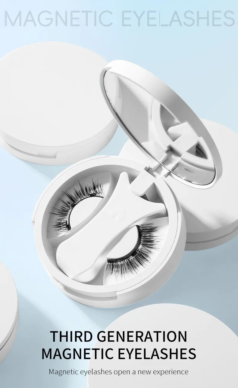 Magnetic False Eyelashes Integrated Storage Box Glue-free